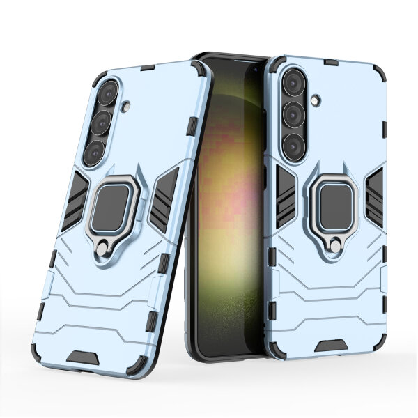 Handyhülle für Samsung Galaxy S25+ Ring Case Hülle Outdoor Back Cover Bumper in Türkis