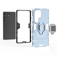 Handyhülle für Samsung Galaxy S25 Ultra Ring Case Hülle Outdoor Back Cover Bumper in Türkis