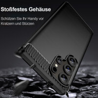 Carbon Hülle für Samsung Galaxy S21/ S23/ S24/ S25/ FE/ Ultra/Handyhülle Back Cover Handy Tasche Bumper