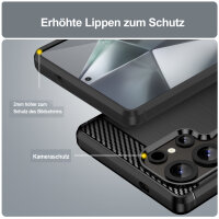 Carbon Hülle für Samsung Galaxy S21/ S23/ S24/ S25/ FE/ Ultra/Handyhülle Back Cover Handy Tasche Bumper