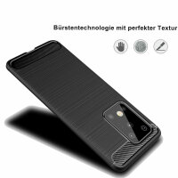Carbon Hülle für Samsung Galaxy Handyhülle Back Cover Handy Tasche Bumper