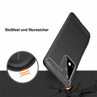 Carbon Hülle für Samsung Galaxy Handyhülle Back Cover Handy Tasche Bumper