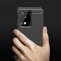 Carbon Hülle für Samsung Galaxy Handyhülle Back Cover Handy Tasche Bumper