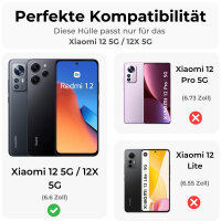 Handyhülle für Xiaomi 12 / 12X / 12 Pro 5G – Silikon Carbon Bumper Case Schwarz