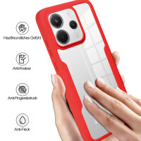 360° Grad Hülle für Xiaomi Redmi Note 14 4G vollschutz Integriertem Displayschutz in Rot