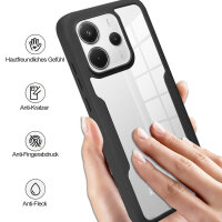 360° Grad Hülle für Xiaomi Redmi Note 14 4G vollschutz Integriertem Displayschutz in Schwarz