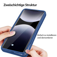 360° Grad Hülle für Xiaomi Redmi Note 14 Pro 4G vollschutz Integriertem Displayschutz in Blau