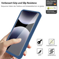 360° Grad Hülle für Xiaomi Redmi Note 14 Pro 5G / Redmi Note 14 Pro+ vollschutz Integriertem Displayschutz in Blau