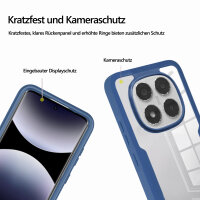 360° Grad Hülle für Xiaomi Redmi Note 14 Pro 5G / Redmi Note 14 Pro+ vollschutz Integriertem Displayschutz in Blau