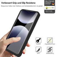 360° Grad Hülle für Xiaomi Redmi Note 14 Pro 5G / Redmi Note 14 Pro+ vollschutz Integriertem Displayschutz in Schwarz