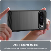 Carbon Hülle für Google Pixel 9 Pro XL Handyhülle Handy Tasche Backcover Bumper