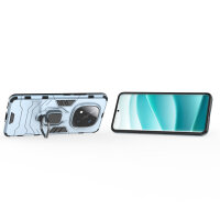 Hülle für Xiaomi Redmi Note 14 Pro+ Handyhülle Drehbar Ringhalter Magnet Bumper Case in Türkis