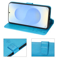 Hülle für Samsung Galaxy S25+ Handyhülle Handy Tasche Wallet Case Flip Cover in Blau
