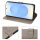 Hülle für Samsung Galaxy S25+ Handyhülle Handy Tasche Wallet Case Flip Cover in Grau