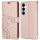 Hülle für Samsung Galaxy S25+ Handyhülle Handy Tasche Wallet Case Flip Cover in Rosegold