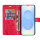 Hülle für Samsung Galaxy S25+ Handyhülle Handy Tasche Wallet Case Flip Cover in Rot