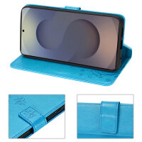 Hülle für Samsung Galaxy S25 Ultra Handyhülle Handy Tasche Wallet Case Flip Cover in Blau