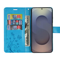 Hülle für Samsung Galaxy S25 Ultra Handyhülle Handy Tasche Wallet Case Flip Cover in Blau
