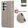 Hülle für Samsung Galaxy S25 Ultra Handyhülle Handy Tasche Wallet Case Flip Cover in Grau