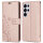Hülle für Samsung Galaxy S25 Ultra Handyhülle Handy Tasche Wallet Case Flip Cover in Rosegold