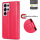 Hülle für Samsung Galaxy S25 Ultra Handyhülle Handy Tasche Wallet Case Flip Cover in Rot