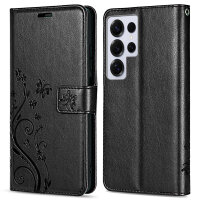 Hülle für Samsung Galaxy S25 Ultra Handyhülle Handy Tasche Wallet Case Flip Cover in Schwarz