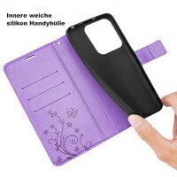 Hülle für Xiaomi Redmi Note 14 4G, Handy Tasche Handyhülle Wallet Case Flip Cover in Lila
