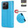 Hülle für Xiaomi Redmi Note 14 5G, Handy Tasche Handyhülle Wallet Case Flip Cover in Blau