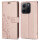 Hülle für Xiaomi Redmi Note 14 5G, Handy Tasche Handyhülle Wallet Case Flip Cover in Rosegold