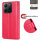 Hülle für Xiaomi Redmi Note 14 5G, Handy Tasche Handyhülle Wallet Case Flip Cover in Rot
