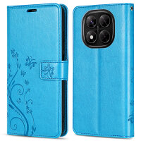 Hülle für Xiaomi Redmi Note 14 Pro 4G, Handy Tasche Handyhülle Wallet Case Flip Cover in Blau
