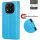 Hülle für Xiaomi Redmi Note 14 Pro 4G, Handy Tasche Handyhülle Wallet Case Flip Cover in Blau