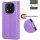 Hülle für Xiaomi Redmi Note 14 Pro 4G, Handy Tasche Handyhülle Wallet Case Flip Cover in Lila