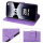 Hülle für Xiaomi Redmi Note 14 Pro 4G, Handy Tasche Handyhülle Wallet Case Flip Cover in Lila