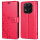 Hülle für Xiaomi Redmi Note 14 Pro 4G, Handy Tasche Handyhülle Wallet Case Flip Cover in Rot
