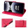 Hülle für Xiaomi Redmi Note 14 Pro 4G, Handy Tasche Handyhülle Wallet Case Flip Cover in Rot