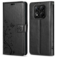 Hülle für Xiaomi Redmi Note 14 Pro 4G, Handy Tasche Handyhülle Wallet Case Flip Cover in Schwarz
