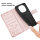 Hülle für Xiaomi Redmi Note 14 Pro 5G, Handy Tasche Handyhülle Wallet Case Flip Cover in Rosegold