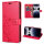 Hülle für Xiaomi Redmi Note 14 Pro 5G, Handy Tasche Handyhülle Wallet Case Flip Cover in Rot