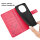 Hülle für Xiaomi Redmi Note 14 Pro 5G, Handy Tasche Handyhülle Wallet Case Flip Cover in Rot
