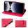 Hülle für Xiaomi Redmi Note 14 Pro 5G, Handy Tasche Handyhülle Wallet Case Flip Cover in Rot