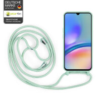 Handykette für Samsung Galaxy A05s Hanyhülle mit Band Hülle mit Kodel Smartphone Halskette in Mintgrün
