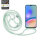Handykette für Samsung Galaxy A05s Hanyhülle mit Band Hülle mit Kodel Smartphone Halskette in Mintgrün