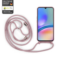 Handykette für Samsung Galaxy A05s Hanyhülle mit Band Hülle mit Kodel Smartphone Halskette in Rosa