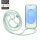 Handykette für Samsung Galaxy S25 Hanyhülle mit Band Hülle mit Kodel Smartphone Halskette in Mintgrün