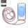 Handykette für Samsung Galaxy S25 Hanyhülle mit Band Hülle mit Kodel Smartphone Halskette in Rosa