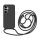 Handykette für Samsung Galaxy S25 Hanyhülle mit Band Hülle mit Kodel Smartphone Halskette in Schwarz