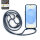 Handykette für Samsung Galaxy S25+ Hanyhülle mit Band Hülle mit Kodel Smartphone Halskette in Blau