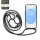 Handykette für Samsung Galaxy S25+ Hanyhülle mit Band Hülle mit Kodel Smartphone Halskette in Schwarz
