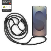 Handykette für Samsung Galaxy S25 Ultra Hanyhülle mit Band Hülle mit Kodel Smartphone Halskette in Schwarz
